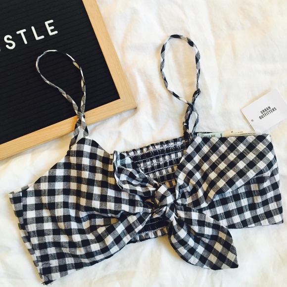 Urban Outfitters Accessories - Sassy Urban Outfitters Gingham Tie-Front Halter